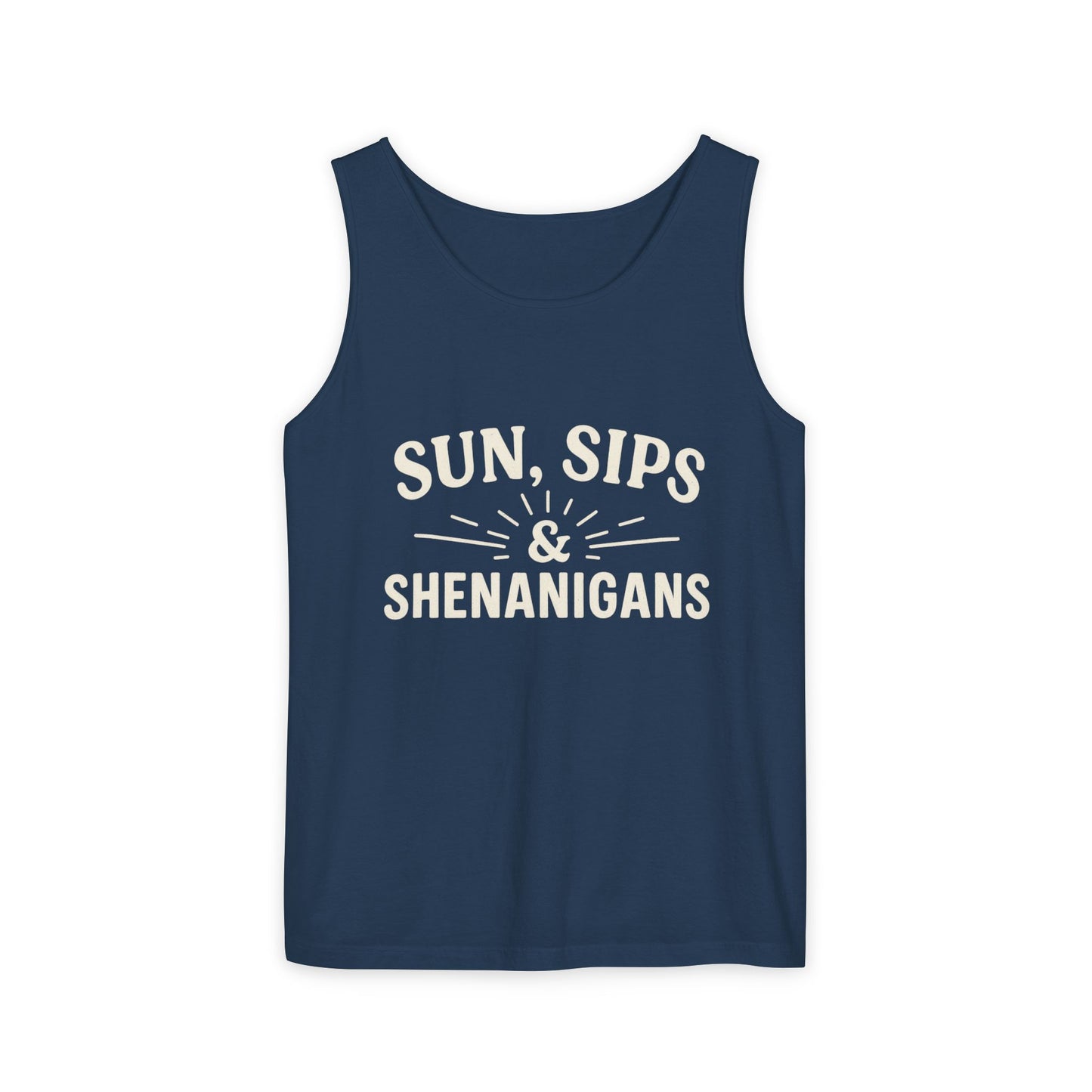 Sun, Sips & Shenanigans Tank Top, Summer Apparel, Casual Wear, Beach Day Outfit