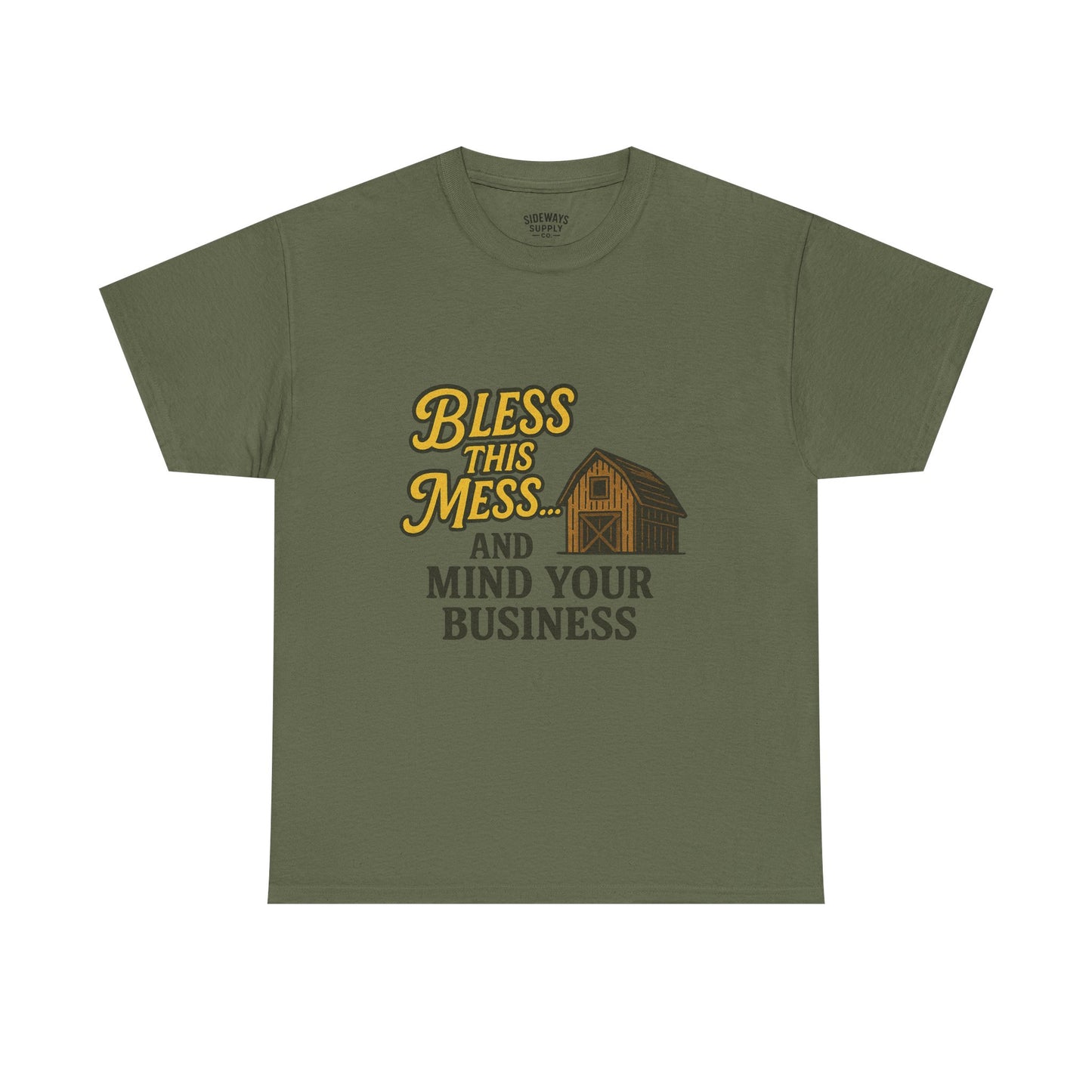 Bless and mind your business — in that order. Funny Casual T-Shirt, Farmhouse Style Shirt