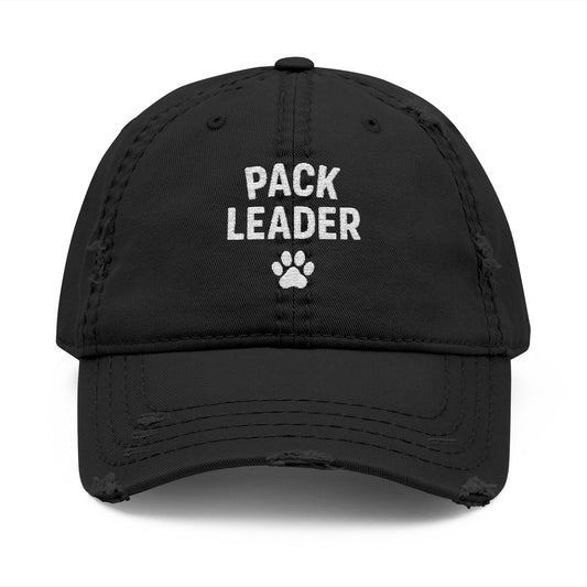 Distressed Pack Leader Hat (Unisex), Casual Embroidered Cap for Dog Lovers, Perfect Gift for Pet Parents