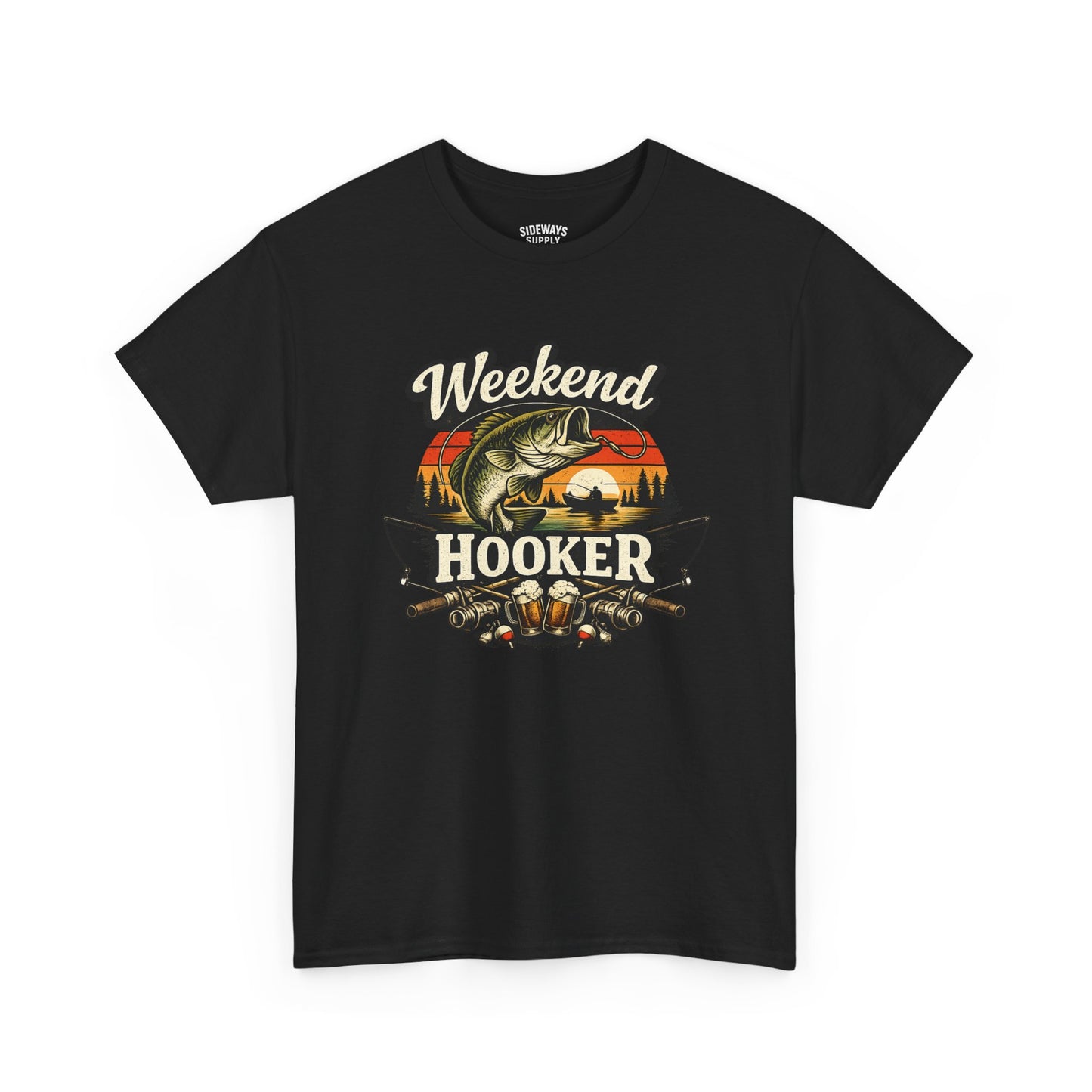 Weekend Hooker Fishing Tee — Unisex Bass Angler Graphic T-Shirt