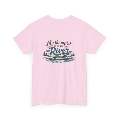 River Therapy T‑Shirt — "My Therapist Is on the River" Outdoor Fishing Tee