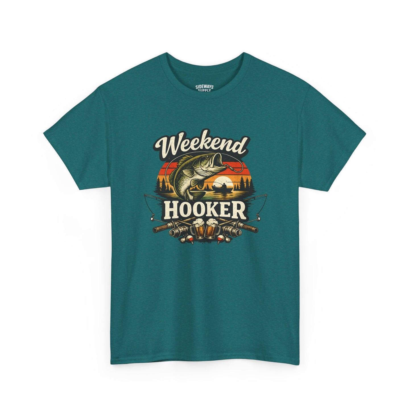 Weekend Hooker Fishing Tee — Unisex Bass Angler Graphic T-Shirt