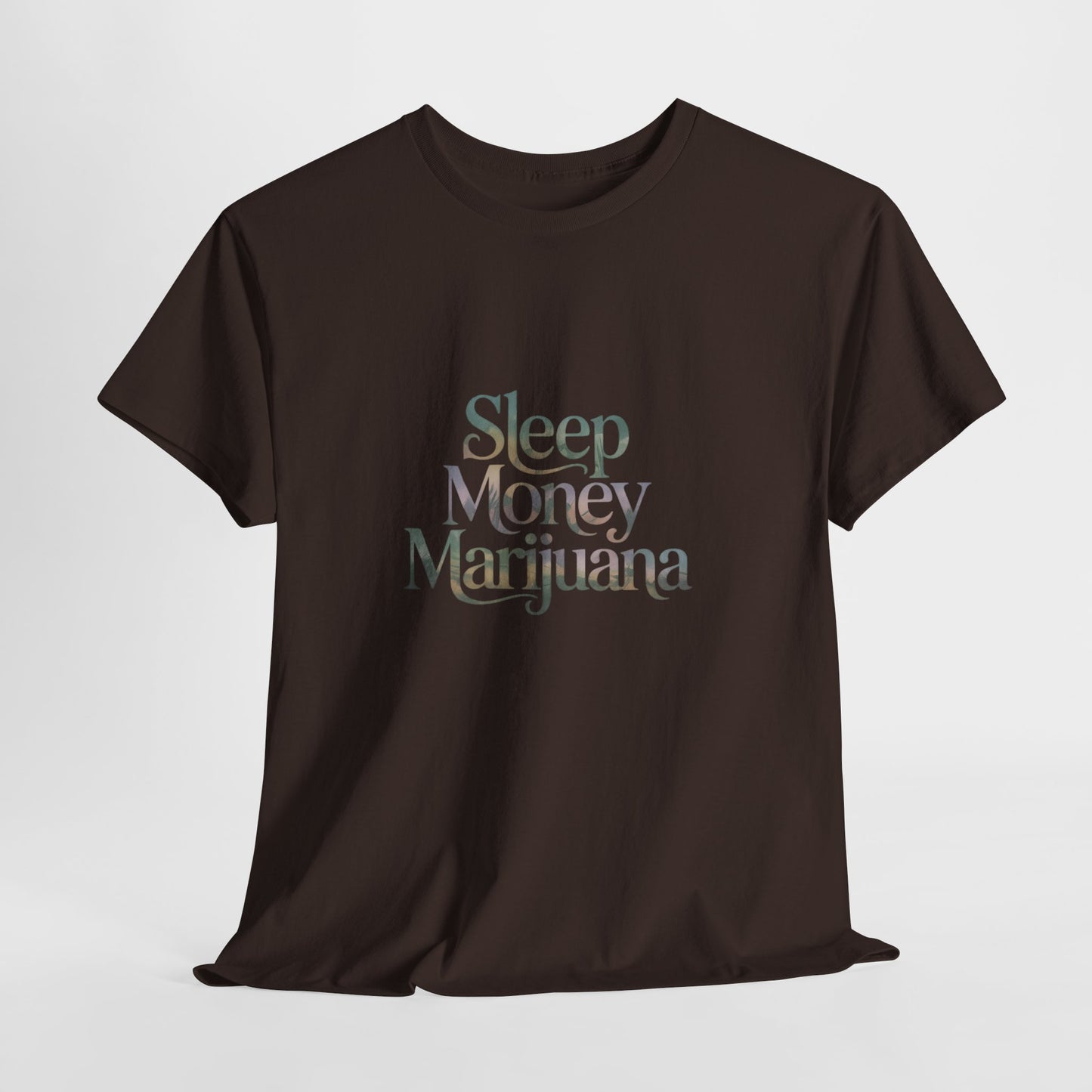 Sleep Money Marijuana Unisex Heavy Cotton Tee, Casual Streetwear, Gift for Stoners, 420 Apparel, Chill Vibes T-Shirt