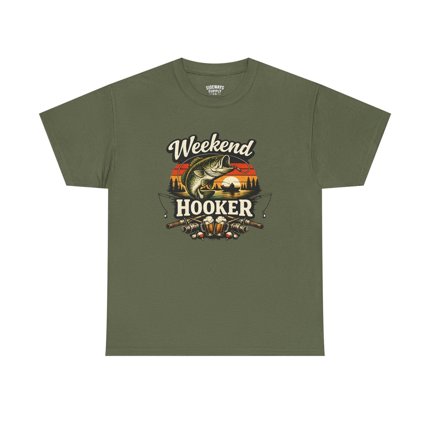 Weekend Hooker Fishing Tee — Unisex Bass Angler Graphic T-Shirt