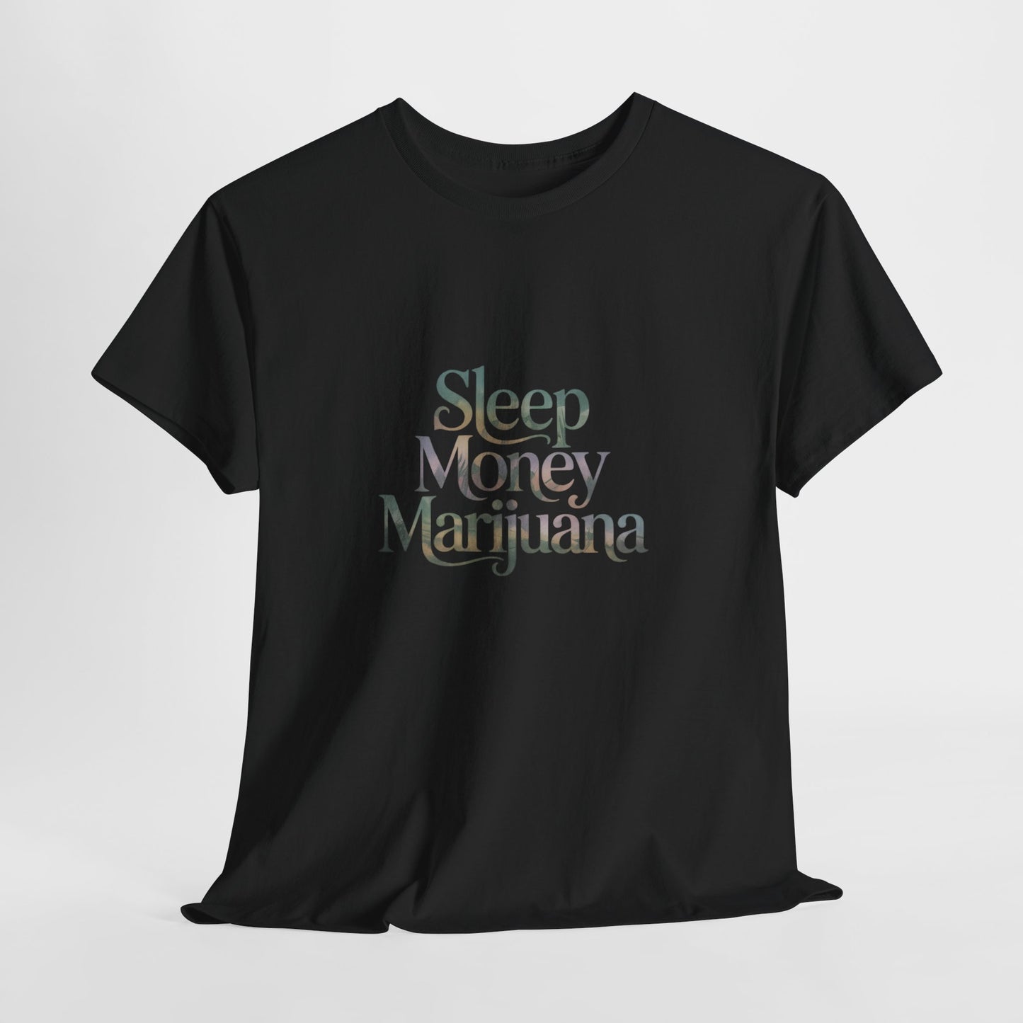 Sleep Money Marijuana Unisex Heavy Cotton Tee, Casual Streetwear, Gift for Stoners, 420 Apparel, Chill Vibes T-Shirt