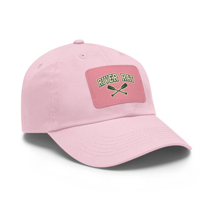 River Rat Leather Patch Hat — Fishing & River Life Cap