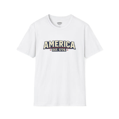 America EST. 1776 T-Shirt — Vintage Patriotic USA Tee