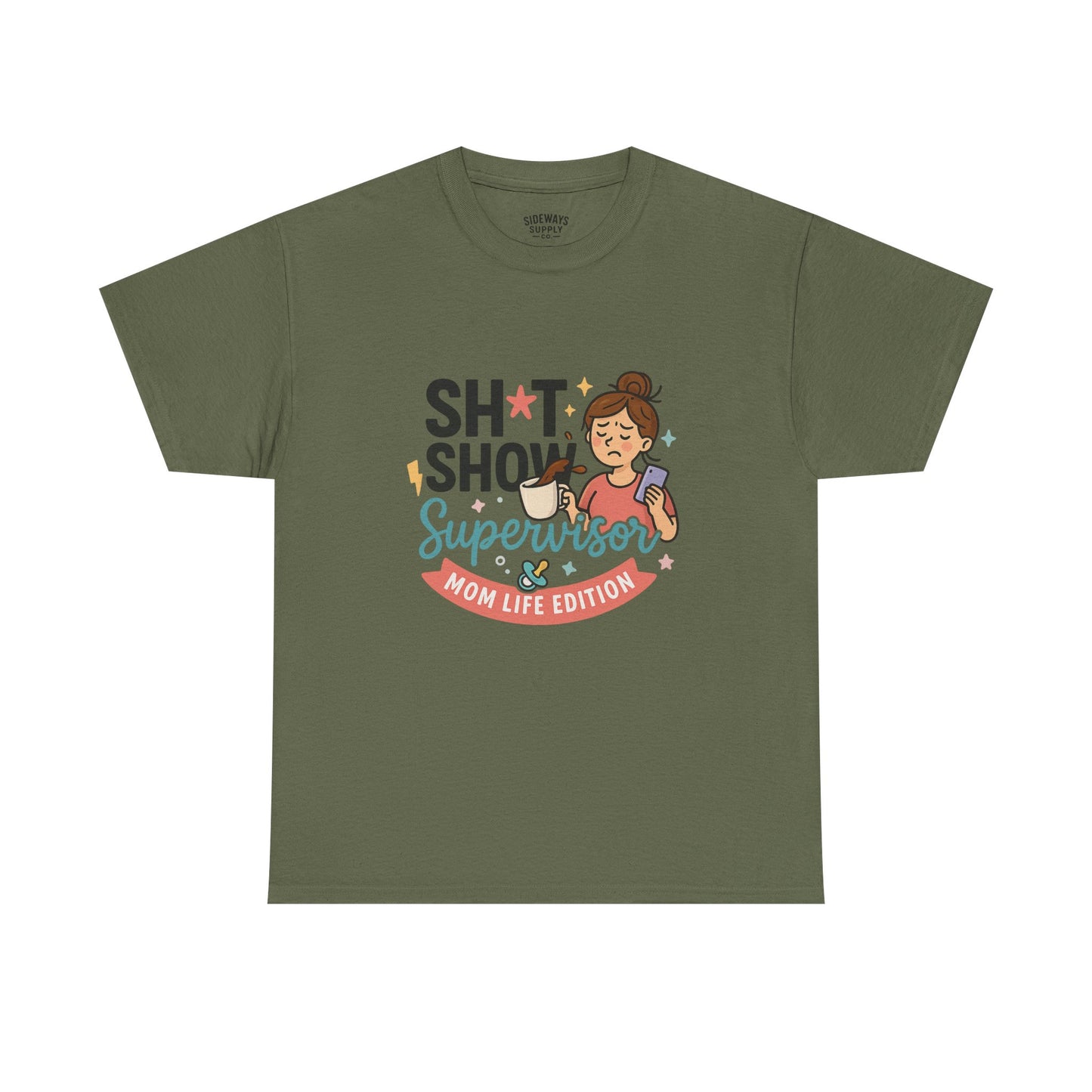 Sh*t Show Supervisor Women’s Cotton T-Shirt "Mom Life Edition"