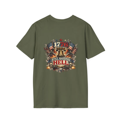 America 1776 T-Shirt — '1776 Still Raising Hell' Patriotic Liberty Bell Tee