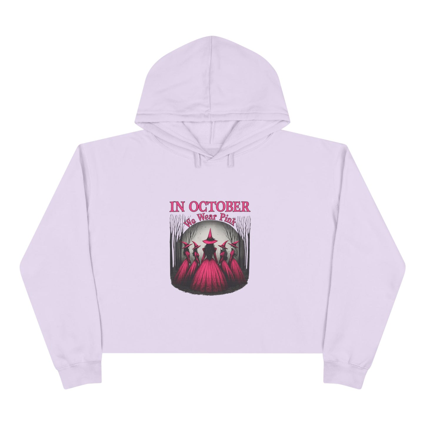 🎀🎃 October Vibes Crop Hoodie – Spooky Season Meets Strong AF 👻💪