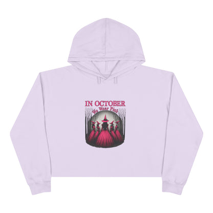 🎀🎃 October Vibes Crop Hoodie – Spooky Season Meets Strong AF 👻💪