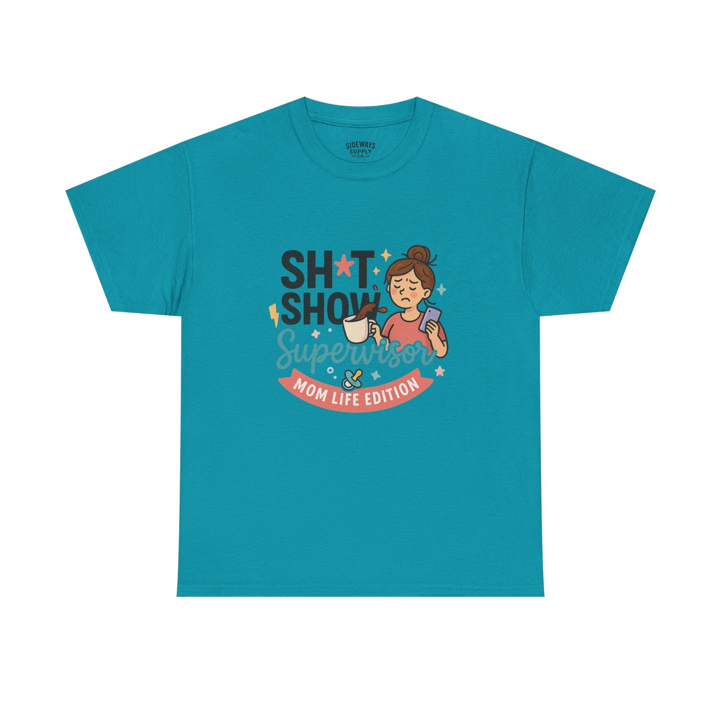 Sh*t Show Supervisor Women’s Cotton T-Shirt "Mom Life Edition"