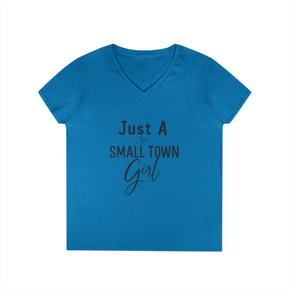 Just a Small Town Girl | V-Neck T-Shirt Rooted in charm. Ready for anything. 🌾